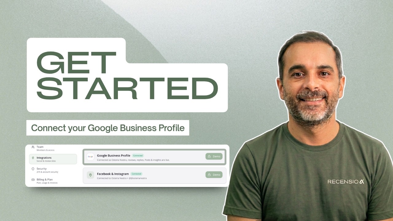 Connect your Google Business Profile to RecensioAI (video, 2 min)