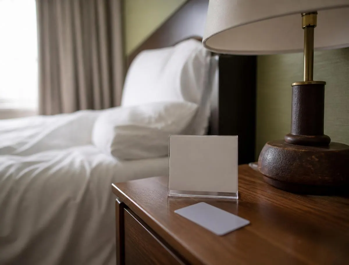 QR code in hotel room